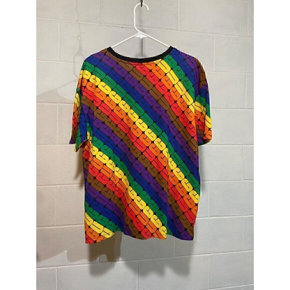 UGG UNISEX Logo U Toni Pride Rainbow Oversized‎ Tee for Everyone Colorful Casual - Picture 8 of 12